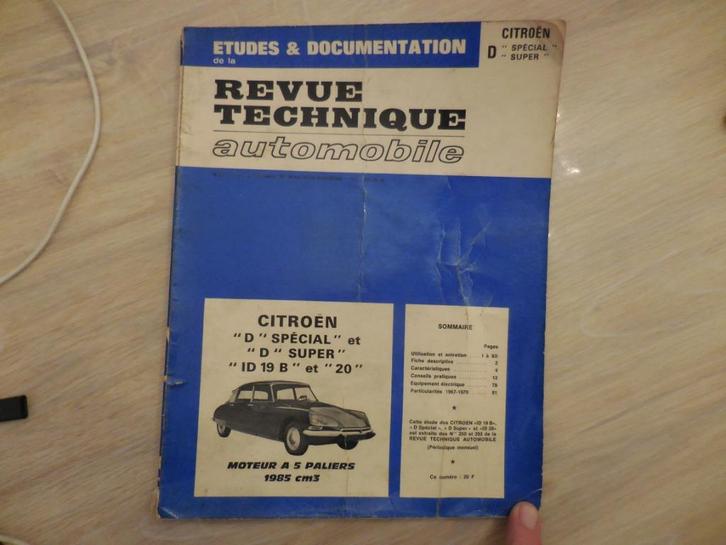 RTA Citroën ID DS, Boeken, Auto's | Boeken, Citroën, Ophalen of Verzenden