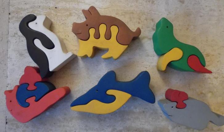 Puzzle animaux / Dierenpuzzel, Kinderen en Baby's, Speelgoed | Houten speelgoed, Gebruikt, Overige typen, Ophalen