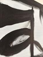 Acryl/ inkt werkje Zwart wit eigen ontwerp, Antiek en Kunst, Kunst | Schilderijen | Abstract, Ophalen of Verzenden