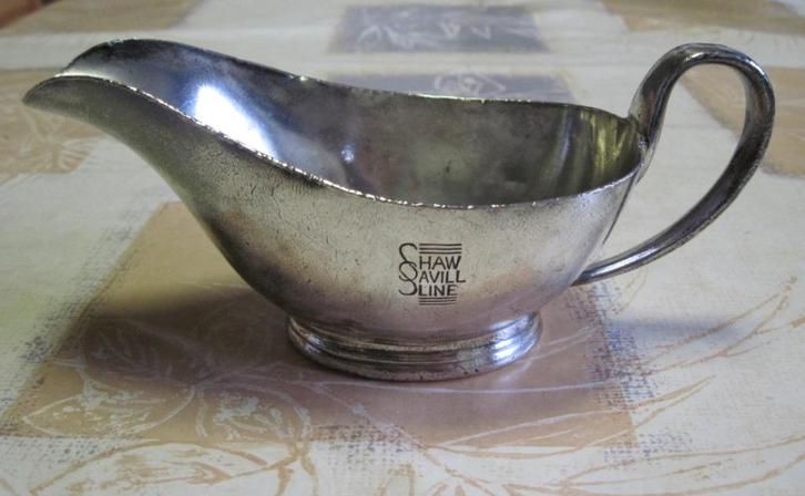 Antieke Engelse sauspan  van rederij "Shaw Savill Line", Antiek en Kunst, Antiek | Servies los, Ophalen of Verzenden