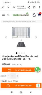hondenkennel 3x3m met dak, Dieren en Toebehoren, Hondenhokken, Ophalen, Gebruikt, Hondenkennel