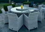 Tafel, Tuin en Terras, Ophalen, Rotan, 6 zitplaatsen, Zo goed als nieuw