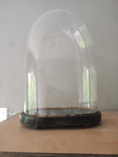 Grote glazen stolp, antiek, hout, geblazen glas, Antiek en Kunst, Antiek | Glaswerk en Kristal, Ophalen