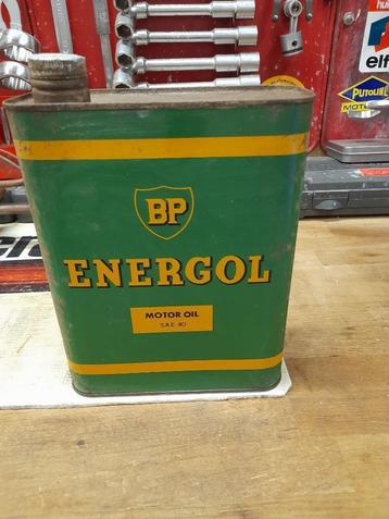 oude lege oliekan BP Energol motorolie sae40 beschikbaar voor biedingen