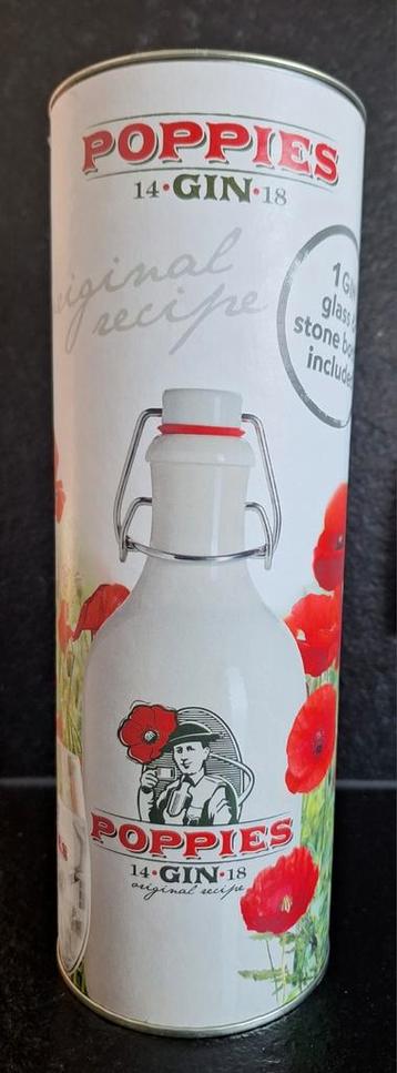 Fles Poppies Gin in cadeauverpakking + glas, Enlèvement, Neuf