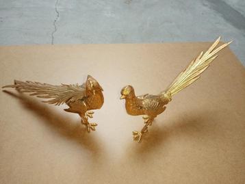 2 vogels in messing beschikbaar voor biedingen