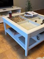 IKEA LIATORP Witte Salontafel met Glazen Top, Huis en Inrichting, Ophalen, 50 tot 100 cm, 50 tot 75 cm, Vierkant