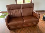 Lederen zetel - 2 zit, Huis en Inrichting, Ophalen, Gebruikt