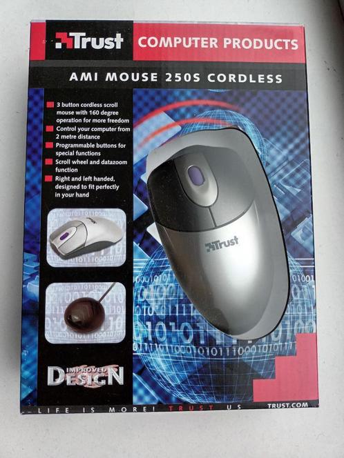 Trust Ami Mouse 250S cordless draadloze muis, nooit gebruikt, Informatique & Logiciels, Souris, Neuf, Souris, Sans fil, Enlèvement ou Envoi