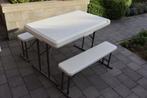Picnic tafel met 2 banken, Caravans en Kamperen, Kampeermeubelen, Ophalen, Gebruikt, Campingtafel