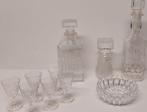 Whiskyset – 2 karaffen + 6 glazen + kristallen schaal, Antiek en Kunst, Ophalen of Verzenden
