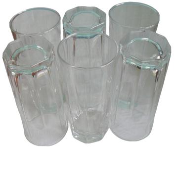 6 Verres À Bière Cristal Transparent 