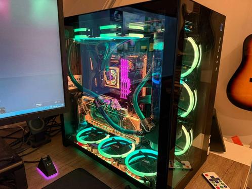 Gaming pc met custom loop (watercooling) i7 8700k rtx2080, Computers en Software, Desktop Pc's, Gebruikt, 4 Ghz of meer, SSD, 32 GB