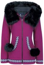 PUSSY DELUXE etnisch frambozenjack met kraag van imitatiebon, Maat 38/40 (M), Paars, Nieuw, Ophalen of Verzenden