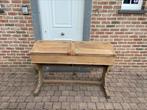Oud vintage schoolbankje, Huis en Inrichting, Ophalen, Gebruikt, Bureau