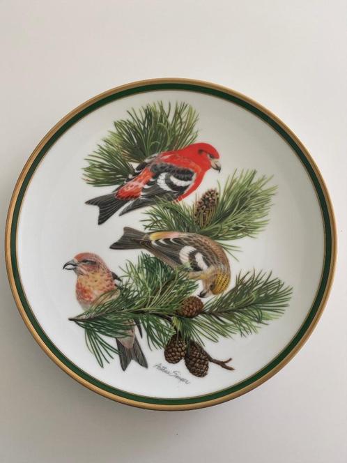 Franklin Pors Woodland Birds World '80 Witvleugel Kruisbek, Antiek en Kunst, Antiek | Porselein, Ophalen of Verzenden