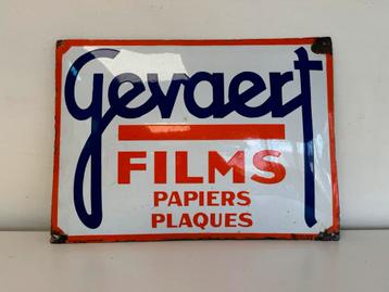 Gevaert Film emaille bord 1937