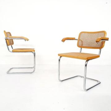 Set van vintage Cesca stoelen Breuer Marcel, Enlèvement ou Envoi, Comme neuf, Bois
