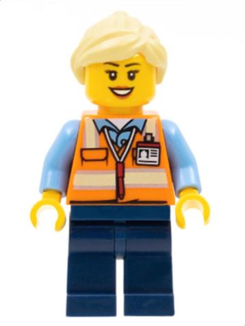 Lego figuur trn245 Train female construction / B1 beschikbaar voor biedingen
