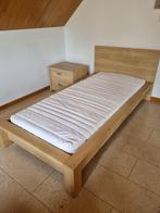 Modern bed + matras afneembare hoes in nieuwe staat 150 euro, Huis en Inrichting, Slaapkamer | Bedden, Beige, 90 cm, Modern, Eenpersoons