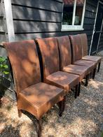 5 eetkamerstoelen Lloyd Loom, Ophalen, Gebruikt, Bruin, Vijf, Zes of meer stoelen