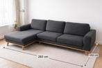 Stijlvolle hoeksalon WEBA – donkergrijs, Ophalen, Stof