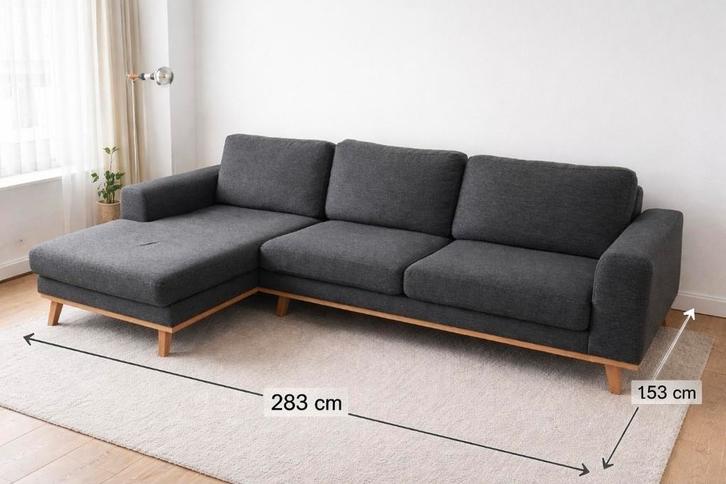 Canapé d'angle WEBA élégant — gris foncé, Maison & Meubles, Canapés | Coins salons complets, Tissus, Enlèvement