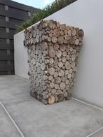 Bloembak met houtschijfjes, Ophalen of Verzenden, Tuin