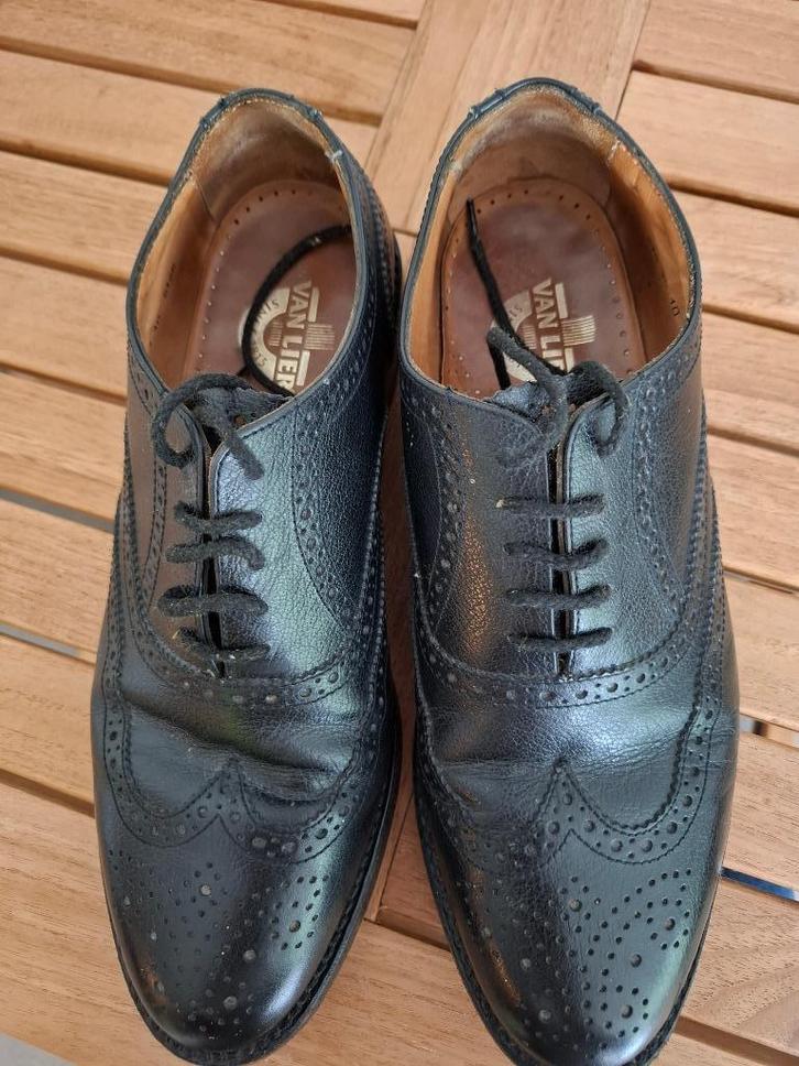 Van Lier Herenschoenen, maat 44., Kleding | Heren, Schoenen, Zo goed als nieuw, Veterschoenen, Zwart, Ophalen of Verzenden