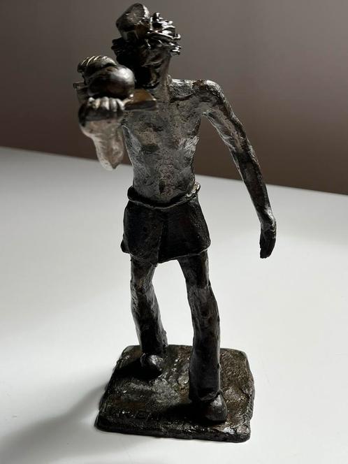 bronzen beeld 'Dorre, de bakker' Leuven, Roland Rens gesign., Antiek en Kunst, Kunst | Beelden en Houtsnijwerken, Ophalen of Verzenden