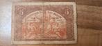 Belgie :NOODGELD 5 Belgische franken 105 jaren oud, Postzegels en Munten, Ophalen