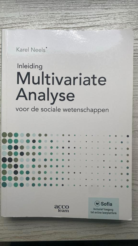 Karel Neels - Inleidng Multivariate analyse, Boeken, Studieboeken en Cursussen, Zo goed als nieuw, Hoger Onderwijs, Ophalen of Verzenden