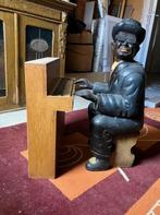 beeld zwarte man die piano speelt, Antiek en Kunst, Ophalen