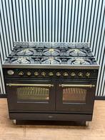 Luxe Boretti Fornuis 6 pits antraciet/messing 2 ovens 100 cm, Ophalen of Verzenden