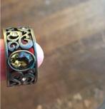 Vintage Dyrberg Kern ring met steen en filigraan deco, Handtassen en Accessoires, Ringen, Met kristal, Bruin, IJzer of Staal, Ophalen of Verzenden