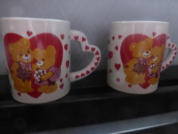 2 mooie mokken voor Valentijnsdag - St. Valentine beschikbaar voor biedingen