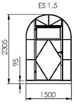 Tunnelkas Robuust ES 1.5 / 2 /2.5 x vanaf 4M 6mm Serre, Polycarbonate, Serre, Enlèvement ou Envoi, Acier