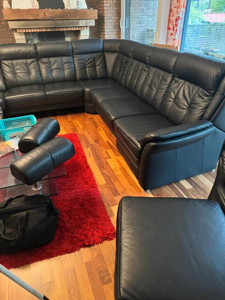 Lederen hoekzetel WECO met elektrische relax, Huis en Inrichting, Zetels | Complete zithoeken, Zo goed als nieuw, Ophalen of Verzenden