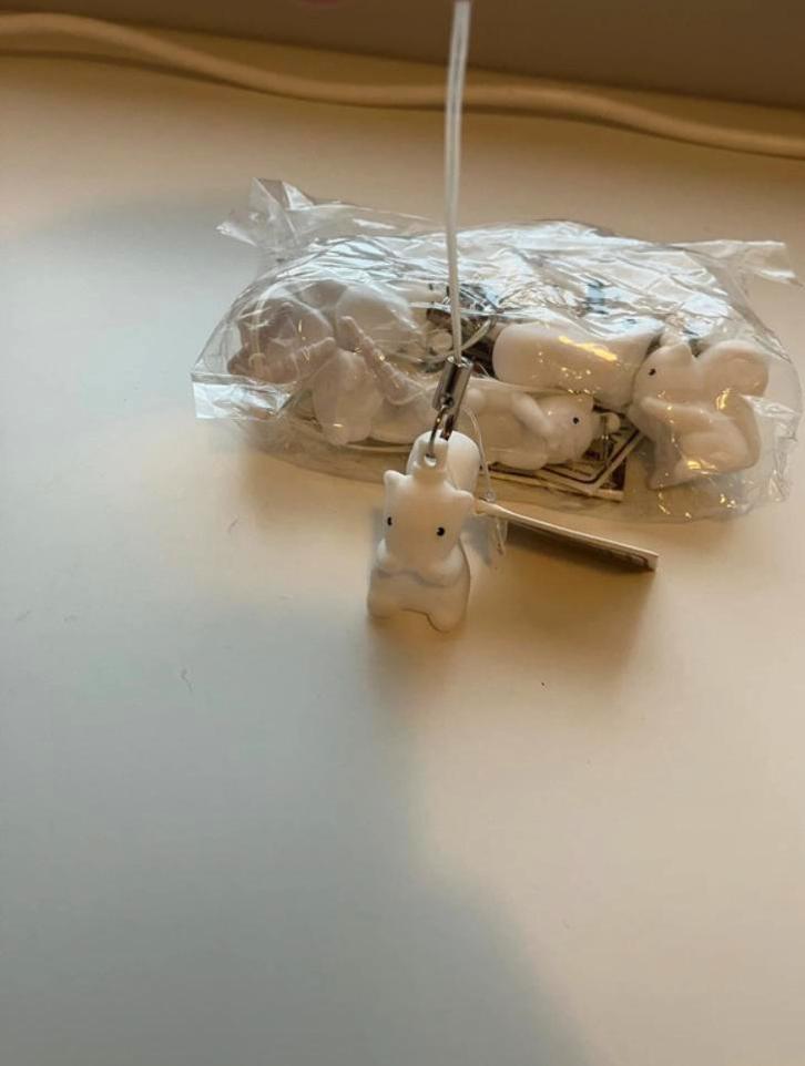 Kleine sleutelhangers eekhoorn wit nieuw, Kinderen en Baby's, Kraamcadeaus en Geboorteborden, Nieuw, Ophalen of Verzenden