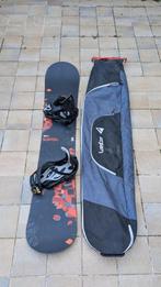 Burton snowboard 164cm Wide + bindingen + snowboardtas, Ophalen, Zo goed als nieuw, Bindingen