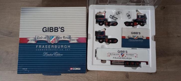 Gibb's Set (2 Scania, 1 Volvo) Corgi, Hobby en Vrije tijd, Modelauto's | 1:50, Zo goed als nieuw, Bus of Vrachtwagen, Corgi, Ophalen of Verzenden