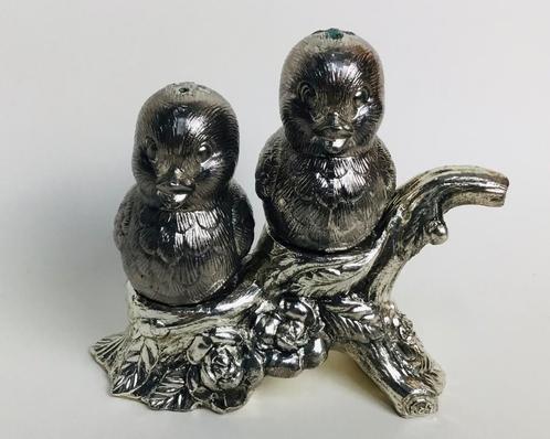 Vintage silverplated messing peper en zoutvat Manetti, Verzamelen, Retro, Huis en Inrichting, Ophalen of Verzenden