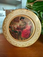 Vintage metalen wandbord met afbeelding Jan Vermeer, Ophalen of Verzenden