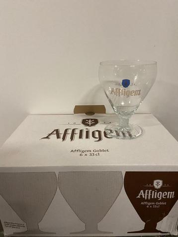 Verres Affligem 6/boîte, Verre ou Verres, Comme neuf, Verre, Enlèvement