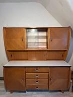 Antieke vitrinekast, Maison & Meubles, Armoires | Buffets, 150 à 200 cm, Utilisé, Chêne, 50 à 75 cm