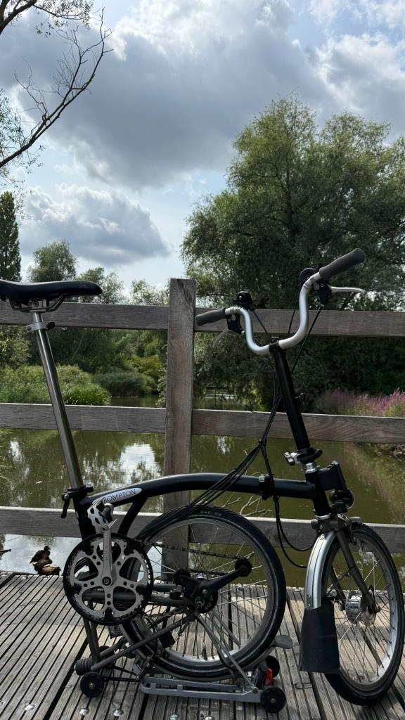 BROMPTON titanium vouwfietsen model M 6 R x N met dynamo, Fietsen en Brommers, Fietsen | Vouwfietsen, Zo goed als nieuw, Brompton