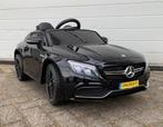 Mercedes C63s AMG zwart 12v RC / Leder/ rubberband MP3 NIEUW, Kinderen en Baby's, Speelgoed | Buiten | Voertuigen en Loopfietsen