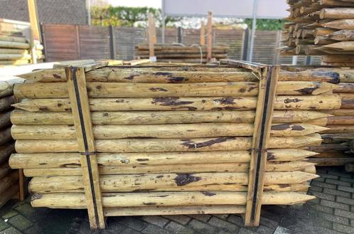 ACTIE : Geschilde PALEN met punt (geïmpregneerd), Tuin en Terras, Palen, Balken en Planken, Nieuw, Palen, 180 tot 250 cm, Ophalen of Verzenden