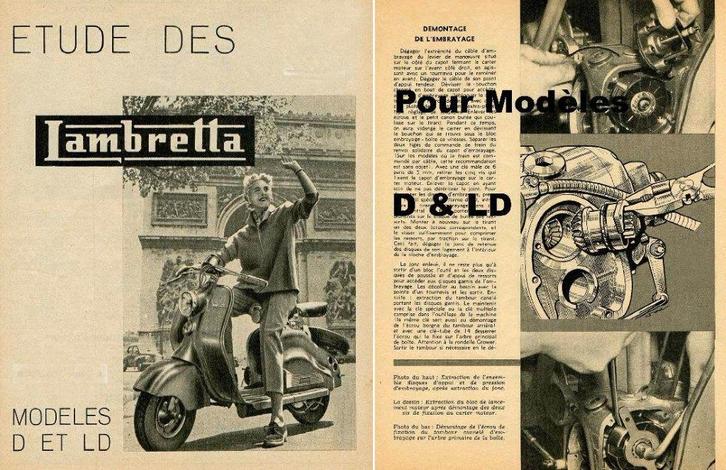 RTM voor LAMBRETTA Scooters (1953-1969) in het Frans., Motoren, Handleidingen en Instructieboekjes, Ophalen of Verzenden