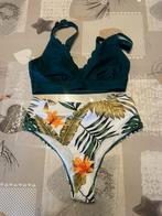Maillot de bain vert et blanc, Ophalen, Wit, Badpak, Zo goed als nieuw